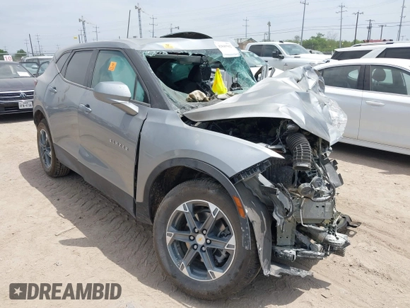 2023 Chevrolet Blazer LT with VIN 3GNKBCR49PS183886, listed as a IAAI auction lot 42045562 with Not provided miles and . Bid and sale history available at DreamBid. Image 1.
