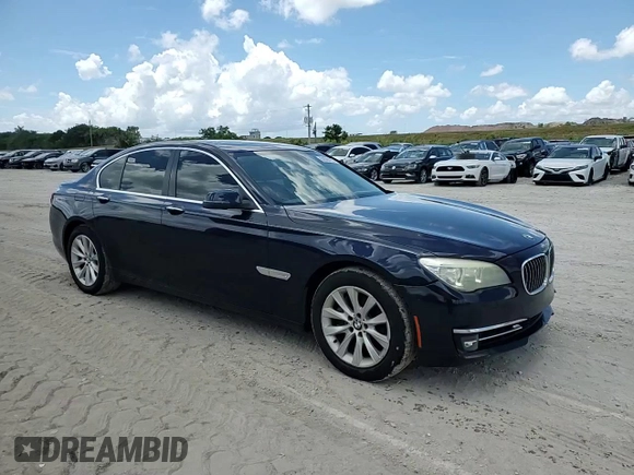 2013 BMW 7 Series 740i with VIN WBAYA6C58DC995008, listed as a Copart auction lot 62008795 with 95,974 mi miles and Salvage title. Bid and sale history available at DreamBid. Image 13.