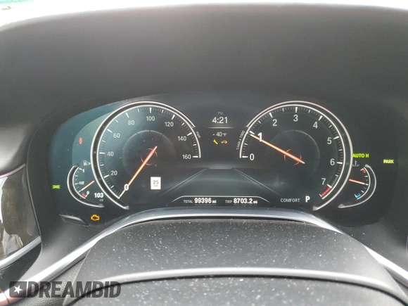 2017 BMW 7 Series 740i xDrive with VIN WBA7E4C32HGU99963, listed as a Copart auction lot 65848354 with 99,396 mi miles and Salvage Title. Bid and sale history available at carsss.com. Image 9.