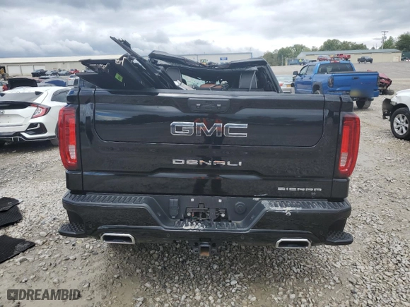 2023 GMC Sierra 1500 Denali Ultimate with VIN 1GTUUHEL9PZ273709, listed as a Copart auction lot 72153024 with 24,143 mi miles and Salvage Title. Bid and sale history available at carsss.com. Image 6.