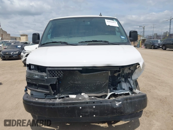 2023 Chevrolet Express Cargo Van with VIN 1GCWGAFP5P1192004, listed as a IAAI auction lot 42060862 with 31,706 mi miles. Bid and sale history available at carsss.com. Image 12.