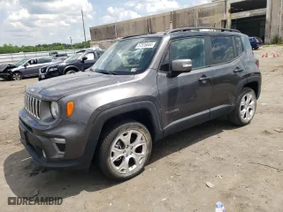 2019 Jeep Renegade Limited with VIN ZACNJBD17KPJ93842, listed as a Copart auction lot 57526044 with 65,878 mi miles and Salvage Title. Bid and sale history available at carsss.com. Image 1.