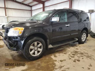 2011 Nissan Armada Platinum z VIN 5N1AA0NC2BN604896, wystawiony jako Copart lot #56128805 z przebiegiem 185 421 mil mil oraz Szkoda całkowita • Salvage title. Historia ofert i sprzedaży dostępna na DreamBid. Obrazek 1.