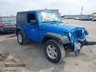 2015 Jeep Wrangler Sport with VIN 1C4AJWAG9FL747491, listed as a IAAI auction lot 41849106 with 84,226 mi miles. Bid and sale history available at carsss.com. Image 1.