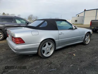 2001 Mercedes-Benz SL 500 with VIN WDBFA68F31F196516, listed as a Copart auction lot 50635005 with 61,682 mi miles and Salvage title. Bid and sale history available at DreamBid. Image 3.