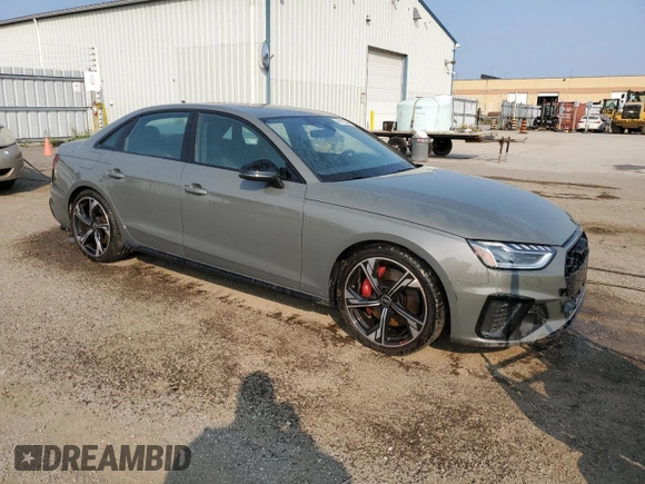 2023 Audi S4 Prestige with VIN WAUC4AF46PA050677, listed as a Copart auction lot 69100594 with 31,643 mi miles and Salvage Title. Bid and sale history available at carsss.com. Image 4.