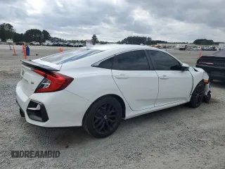 2020 Honda Civic Si with VIN 2HGFC1E52LH706108, listed as a Copart auction lot 51036085 with 40,628 mi miles and Salvage Title. Bid and sale history available at DreamBid. Image 3.