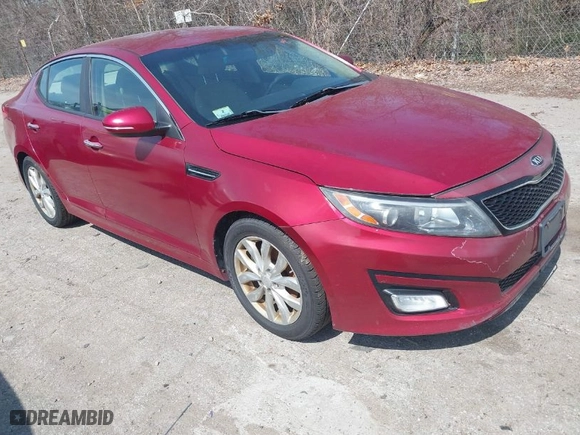2014 Kia Optima LX with VIN 5XXGM4A77EG326177, listed as a IAAI auction lot 42088542 with 164,237 mi miles. Bid and sale history available at carsss.com. Image 1.