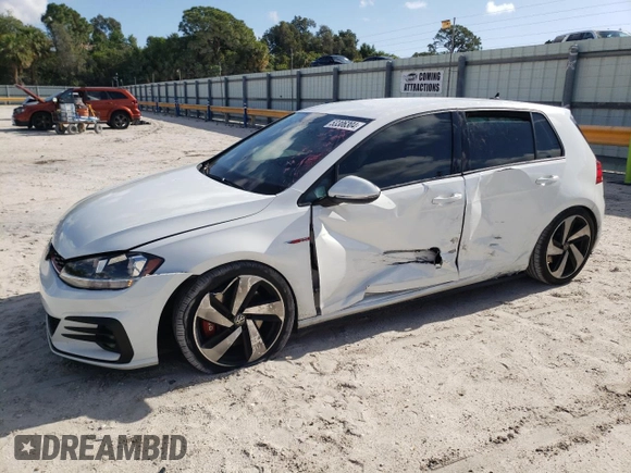 2020 Volkswagen Golf GTI S with VIN 3VW6T7AU1LM016878, listed as a Copart auction lot 53306304 with 46,235 mi miles. Bid and sale history available at carsss.com. Image 1.