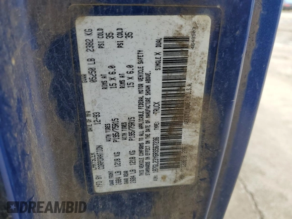 1994 Dodge Dakota z VIN 1B7GL23Y6RS567236, wystawiony jako Copart lot #71596824 z przebiegiem 237 957 mil mil oraz Szkoda całkowita • Salvage title. Historia ofert i sprzedaży dostępna na DreamBid. Obrazek 14.