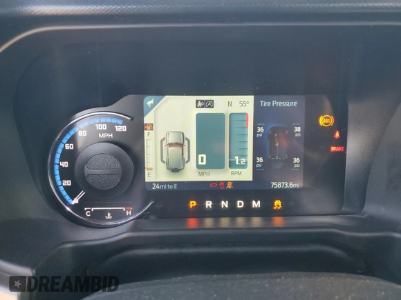2022 Ford Bronco с VIN 1FMEE5BPXNLB48768, выставлен на аукционе Copart как лот 43203625 с пробегом 75 873 миль миль и Списание • Salvage title. История ставок и продаж доступна на DreamBid. Изображение 9.