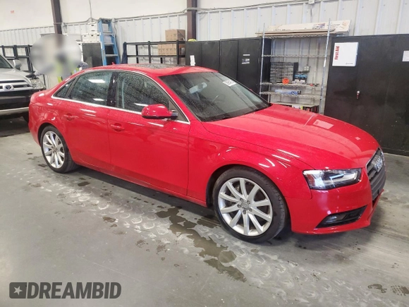 2013 Audi A4 Premium Plus with VIN WAUHFAFLXDN047308, listed as a Copart auction lot 50954315 with 110,900 mi miles and Salvage Title. Bid and sale history available at carsss.com. Image 4.
