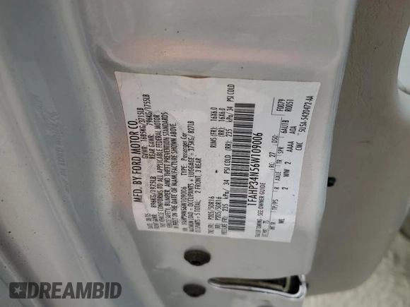 2006 Ford Focus S with VIN 1FAHP34N56W109006, listed as a Copart auction lot 53987745 with 111,677 mi miles and Salvage Title. Bid and sale history available at carsss.com. Image 12.