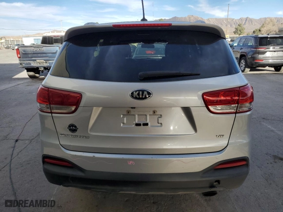 2017 Kia Sorento LX V6 with VIN 5XYPG4A55HG224950, listed as a Copart auction lot 47846735 with 163,855 mi miles and Salvage Title. Bid and sale history available at carsss.com. Image 6.
