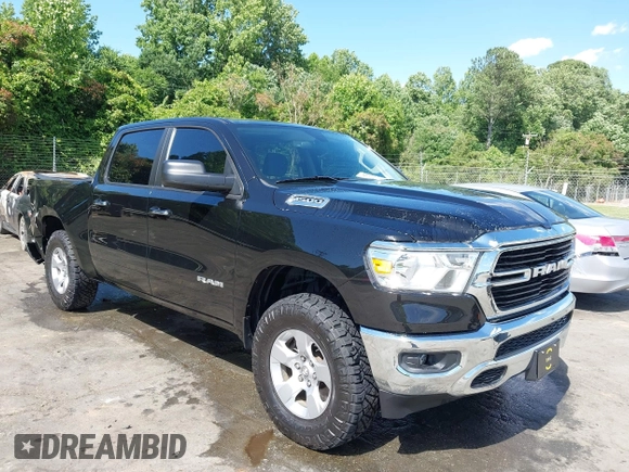2020 Ram 1500 Big Horn with VIN 1C6RRFFG8LN120583, listed as a IAAI auction lot 42320101 with 55,263 mi miles and . Bid and sale history available at DreamBid. Image 1.