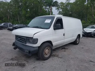 2005 Ford Econoline Cargo with VIN 1FTRE14W75HA41442, listed as a IAAI auction lot 42438411 with 197,241 mi miles and . Bid and sale history available at DreamBid. Image 2.