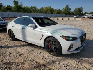 2020 Genesis G70 3.3T with VIN KMTG34LEXLU063223, listed as a Copart auction lot 74316164 with 48,317 mi miles and Salvage Title. Bid and sale history available at carsss.com. Image 4.