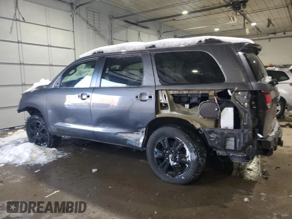 2018 Toyota Sequoia SR5 with VIN 5TDBY5G16JS157043, listed as a Copart auction lot 44807395 with 109,526 mi miles and Salvage Title. Bid and sale history available at carsss.com. Image 2.