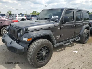 2018 Jeep Wrangler Unlimited Sport S с VIN 1C4HJXDG3JW186549, выставлен на аукционе Copart как лот 55934555 с пробегом 118 077 миль миль и Чистый • Clean title. История ставок и продаж доступна на DreamBid. Изображение 1.