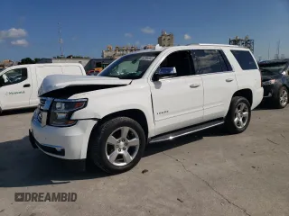 2019 Chevrolet Tahoe Premier with VIN 1GNSKCKC0KR199083, listed as a Copart auction lot 62394085 with 73,371 mi miles and Salvage title. Bid and sale history available at DreamBid. Image 1.
