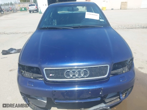 2001 Audi S4 with VIN WAURD68D21A133213, listed as a IAAI auction lot 42040168 with 1 mi miles. Bid and sale history available at carsss.com. Image 10.