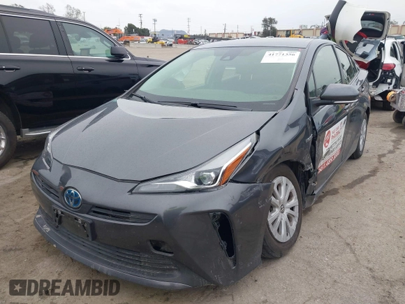 2022 Toyota Prius L Eco with VIN JTDKAMFU3N3190079, listed as a IAAI auction lot 41771356 with 52,607 mi miles and . Bid and sale history available at DreamBid. Image 2.