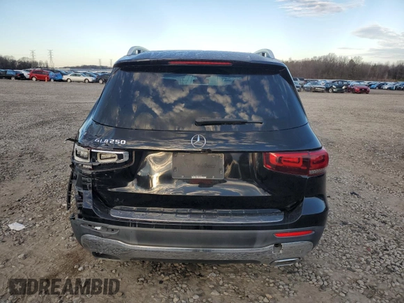 2020 Mercedes-Benz GLB with VIN WDC4M4GB1LW007779, listed as a Copart auction lot 46253265 with 71,287 mi miles and Salvage Title. Bid and sale history available at carsss.com. Image 6.