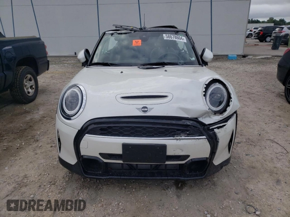 2023 MINI Convertible Cooper S z VIN WMW43DL01P3R28109, wystawiony jako Copart lot #58678604 z przebiegiem 3 682 mil mil oraz Szkoda całkowita • Salvage title. Historia ofert i sprzedaży dostępna na DreamBid. Obrazek 5.