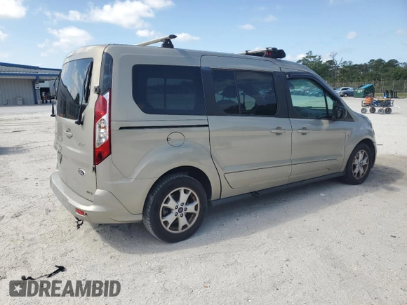 2015 Ford Transit Connect XLT with VIN NM0GS9F77F1185066, listed as a Copart auction lot 52049115 with 85,359 mi miles and Salvage title. Bid and sale history available at DreamBid. Image 3.