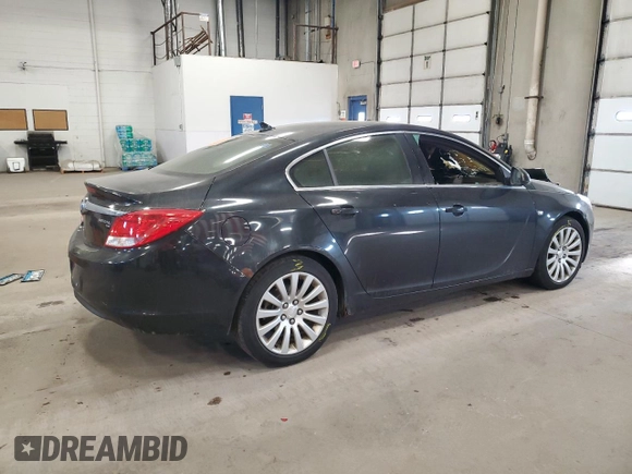2011 Buick Regal CXL RL6 with VIN W04GU5GC9B1023316, listed as a Copart auction lot 43028995 with 0 mi miles and Salvage Title. Bid and sale history available at carsss.com. Image 3.