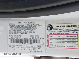 2012 Ford Fusion SEL с VIN 3FAHP0JA1CR234549, выставлен на аукционе IAAI как лот 42572312 с пробегом 137 771 миль миль и . История ставок и продаж доступна на DreamBid. Изображение 9.