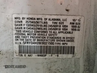 2014 Acura MDX with VIN 5FRYD4H28EB021500, listed as a Copart auction lot 51742015 with 171,503 mi miles and Salvage Title. Bid and sale history available at carsss.com. Image 15.