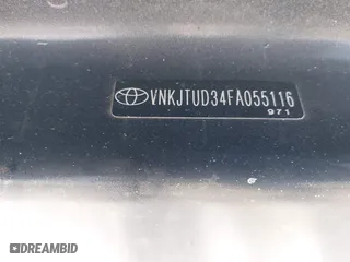 2015 Toyota Yaris L with VIN VNKJTUD34FA055116, listed as a IAAI auction lot 41601874 with 84,508 mi miles. Bid and sale history available at carsss.com. Image 9.
