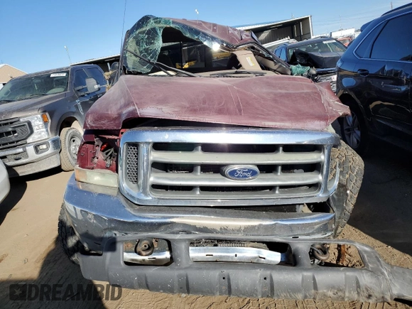 2000 Ford F-350 XL with VIN 1FTSW31F8YEA63048, listed as a Copart auction lot 72357514 with 159,954 mi miles and Salvage Title. Bid and sale history available at DreamBid. Image 5.