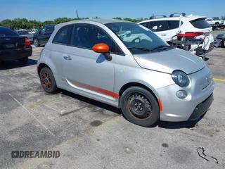 2014 FIAT 500e with VIN 3C3CFFGE7ET245232, listed as a IAAI auction lot 41780794 with 46,778 mi miles. Bid and sale history available at carsss.com. Image 1.