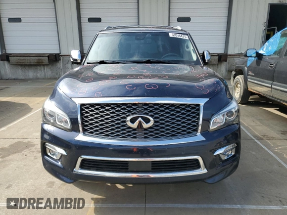 2015 Infiniti QX80 with VIN JN8AZ2NE2F9080582, listed as a Copart auction lot 53046475 with 172,209 mi miles and Salvage title. Bid and sale history available at DreamBid. Image 5.