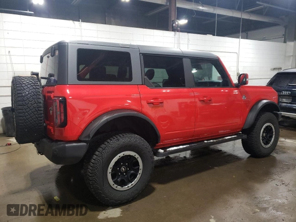 2023 Ford Bronco with VIN 1FMDE5DH2PLB06826, listed as a Copart auction lot 83089214 with 16,959 mi miles and Salvage Title. Bid and sale history available at DreamBid. Image 3.