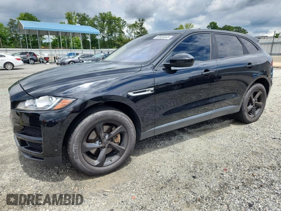 2017 Jaguar F-Pace 35t Premium with VIN SADCJ2BV5HA069243, listed as a Copart auction lot 63555645 with 98,909 mi miles and Salvage title. Bid and sale history available at DreamBid. Image 1.