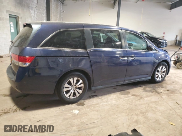 2014 Honda Odyssey EX-L with VIN 5FNRL5H66EB027040, listed as a Copart auction lot 53959195 with 199,431 mi miles and Salvage Title. Bid and sale history available at carsss.com. Image 3.