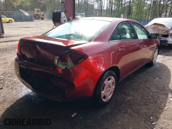 2008 Pontiac G6 1SV Value Leader with VIN 1G2ZF57B484273977, listed as a IAAI auction lot 41930494 with 104,300 mi miles. Bid and sale history available at carsss.com. Image 4.