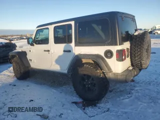 2021 Jeep Wrangler Unlimited Willys with VIN 1C4HJXDN9MW831580, listed as a Copart auction lot 87235714 with 42,442 mi miles and Non Repairable. Bid and sale history available at DreamBid. Image 2.