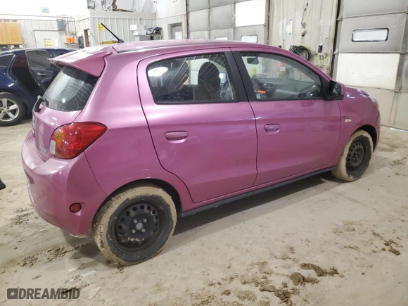 2015 Mitsubishi Mirage DE with VIN ML32A3HJ3FH035407, listed as a Copart auction lot 48189455 with 77,196 mi miles and Salvage Title. Bid and sale history available at carsss.com. Image 3.