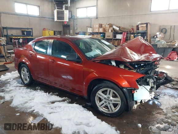 2012 Dodge Avenger SXT with VIN 1C3CDZCB0CN154559, listed as a IAAI auction lot 41618230 with 171,497 mi miles and . Bid and sale history available at DreamBid. Image 1.