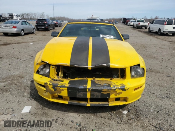 2005 Ford Mustang GT Deluxe with VIN 1ZVHT85H355249973, listed as a Copart auction lot 49499155 with 129,915 mi miles and Salvage Title. Bid and sale history available at DreamBid. Image 5.