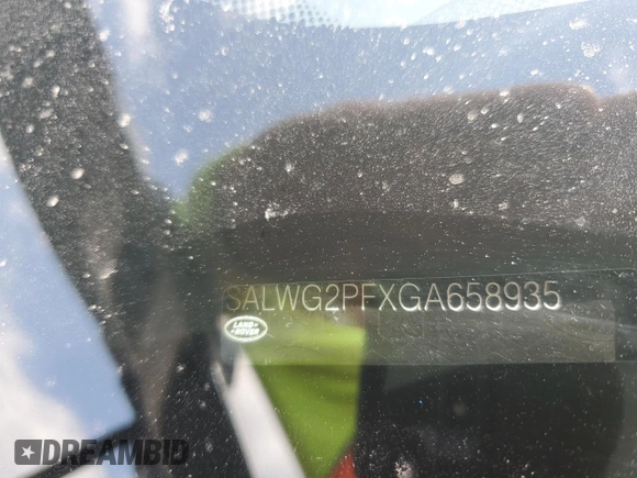 2016 Land Rover Range Rover Sport SE with VIN SALWG2PFXGA658935, listed as a Copart auction lot 59714495 with 64,202 mi miles and Salvage title. Bid and sale history available at DreamBid. Image 13.