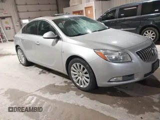 2011 Buick Regal CXL RL4 with VIN W04GS5EC1B1017101, listed as a IAAI auction lot 42123325 with 124,732 mi miles. Bid and sale history available at carsss.com. Image 1.