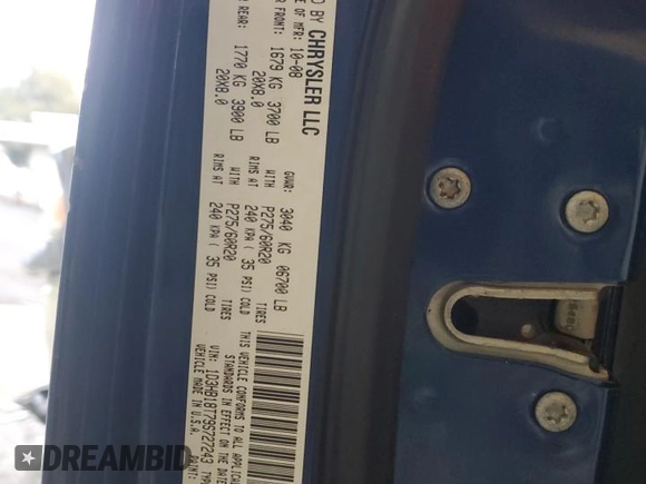 2009 Dodge 1500 SLT with VIN 1D3HB18T79S727243, listed as a Copart auction lot 84895954 with 144,985 mi miles and Salvage title. Bid and sale history available at DreamBid. Image 12.