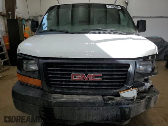 2011 GMC Savana Cargo Van with VIN 1GTW7GCA5B1165901, listed as a Copart auction lot 47759785 with 477,771 mi miles and Salvage Title. Bid and sale history available at carsss.com. Image 5.