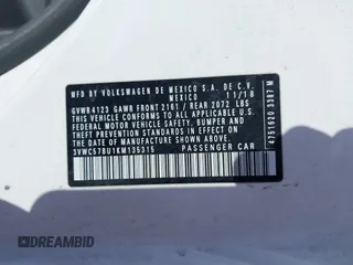 2019 Volkswagen Jetta S с VIN 3VWC57BU1KM135315, выставлен на аукционе IAAI как лот 41685306 с пробегом 107 716 миль миль и . История ставок и продаж доступна на DreamBid. Изображение 9.
