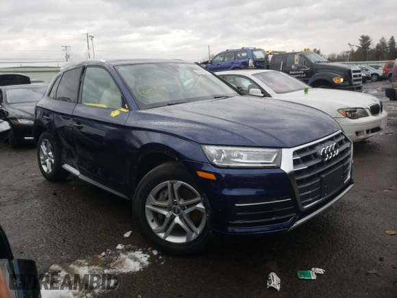 2018 Audi Q5 Premium with VIN WA1ANAFY9J2031210, listed as a Copart auction lot 32058362 with 53,367 mi miles. Bid and sale history available at carsss.com. Image 1.
